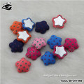 15MM Star Shaped Button Flat back fabric covered button dot pattern button for craft DIY accessories